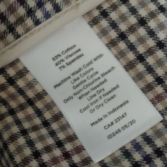 TALBOTS CLASSIC CHATNAM ANKLE PLAID PANTS - Picture 6 of 11